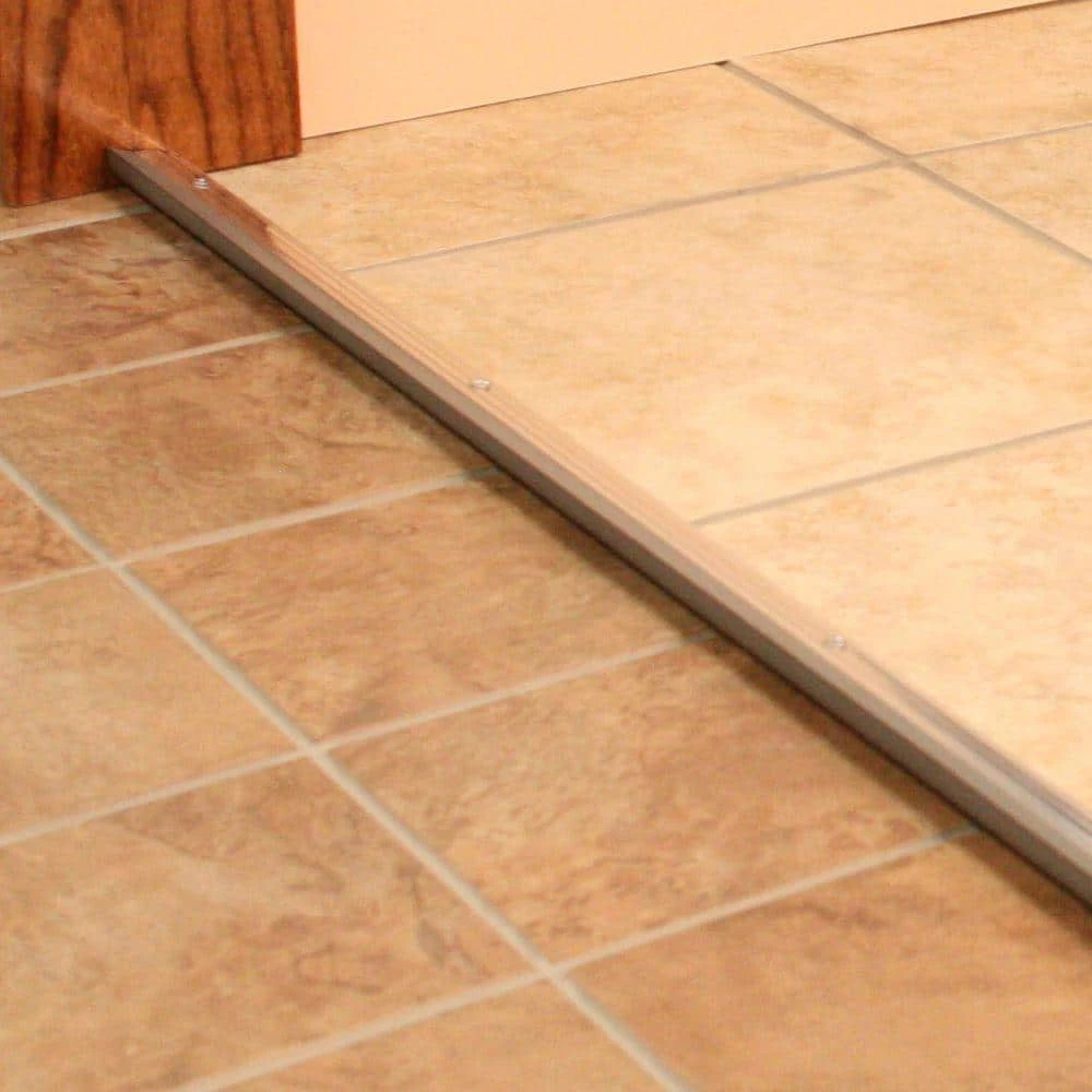 M-D Building Products 1-3/4 in. x 1/2 in. x 36 in. Silver Aluminum and Vinyl Mini Low-Profile Outswing Door Threshold 5 M-D Building Products 1-3/4 in. x 1/2 in. x 36 in. Silver Aluminum and Vinyl Mini Low-Profile Outswing Door Threshold - Image 3