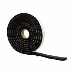 M-D Building Products 1/2 in. x 10 ft. Black Sponge Rubber Foam Weatherstrip Tape