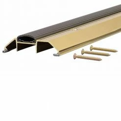 M-D Building Products 3-3/4 in. x 3/4 in. x 72 in. Gold Aluminum and Vinyl Heavy-Duty Low-Profile Threshold