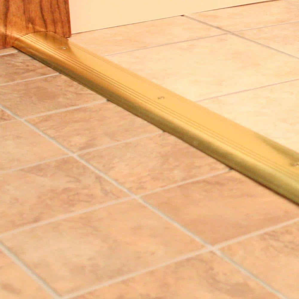 M-D Building Products Low Dome Top 3-1/2 in. x 72 in. Gold Aluminum Saddle Threshold 4 M-D Building Products Low Dome Top 3-1/2 in. x 72 in. Gold Aluminum Saddle Threshold - Image 2