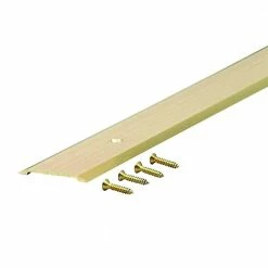 M-D Building Products Flat Top 1-3/4 in. x 32 in. Brite Gold Aluminum Saddle Door Threshold