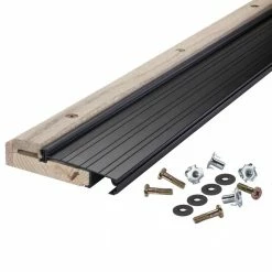M-D Building Products 4-9/16 in. x 1-1/8 in. x 36 in. Brown Adjustable Aluminum & Hardwood Threshold -Deals Hillman Store bronze m d building products thresholds 77792 4f 1000