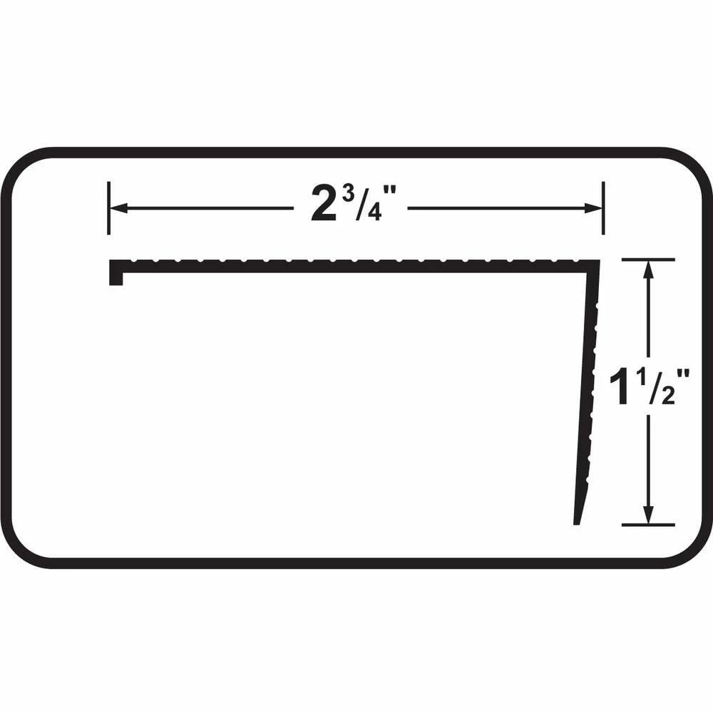 M-D Building Products TH026 2.75 in. x 1.5 in. x 36 in. Bronze Sill Nosing Weatherstrip 4 M-D Building Products TH026 2.75 in. x 1.5 in. x 36 in. Bronze Sill Nosing Weatherstrip - Image 2