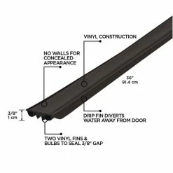 M-D Building Products 36 in. Brown Vinyl Concealed Screw/Nail-on Under Door Seal -Deals Hillman Store brown m d building products door bottoms 47000 40 1000