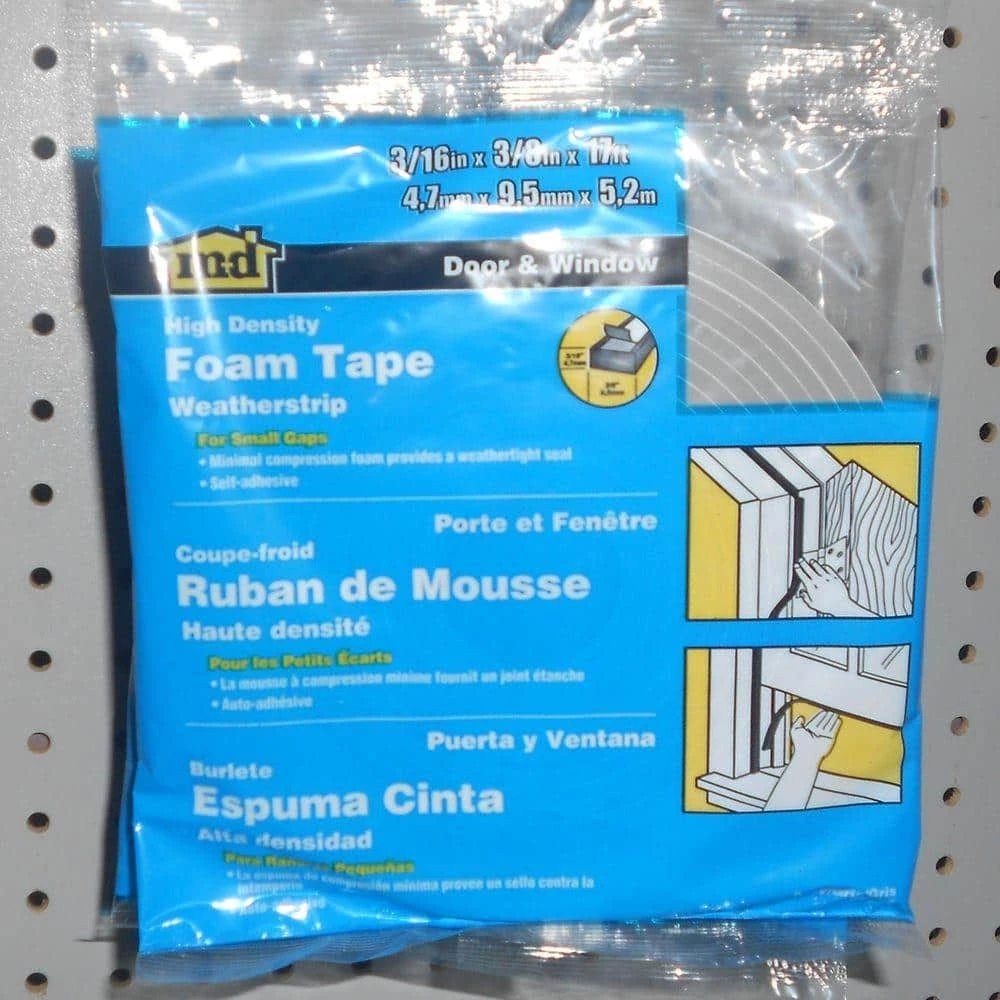 M-D Building Products 3/8 in. x 17 ft. Foam Weatherstrip Tape 4 M-D Building Products 3/8 in. x 17 ft. Foam Weatherstrip Tape - Image 2