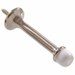 Hillman 3 in. Satin Nickel Standard Rigid Door Stop (5-Pack)