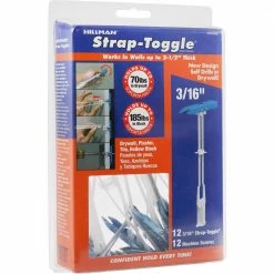 Hillman 3/16 in. Strap Toggle with #10 x 2-1/2 in. Machine Screw (12-Pack) -Deals Hillman Store hillman hollow wall anchors 376362 fa 1000