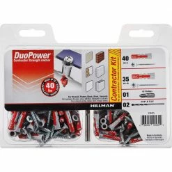 Hillman #6-8 and #8-10 x 1-3/16 in. DuoPower Contractor-Strength Anchor Kit (78-Pack) -Deals Hillman Store hillman hollow wall anchors 376475 fa 1000