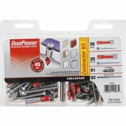 Hillman #6-10 and #10-12 x 1-9/16 in. DuoPower Contractor Strength Anchor Kit (60-Pack) -Deals Hillman Store hillman hollow wall anchors 376476 76 1000