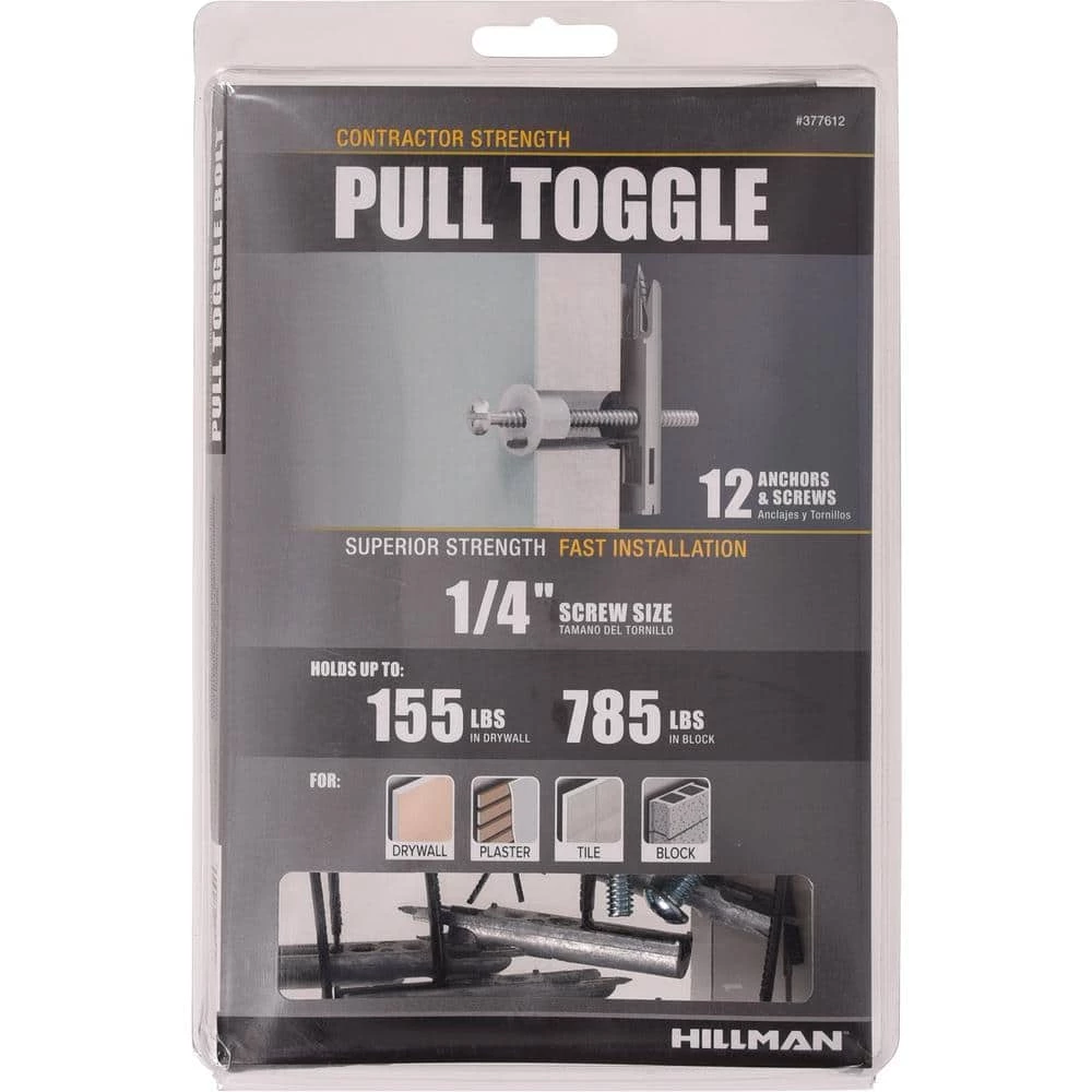 Hillman 1/4 in. Pull Toggle (12-Pack) 4 Hillman 1/4 in. Pull Toggle (12-Pack) - Image 2