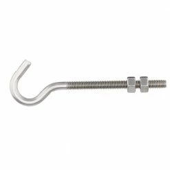 Hillman 5/16 in. x 18 in. x 5 in. Stainless Steel Clothesline Hook Bolt with 2 Hex Nuts (5-Pack) -Deals Hillman Store hillman screw eyes 852441 40 1000