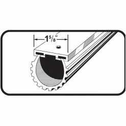 M-D Building Products 1-5/8 in. x 9 ft. Aluminum and Vinyl Garage Door Bottom -Deals Hillman Store m d building products garage door hardware 87643 d4 1000
