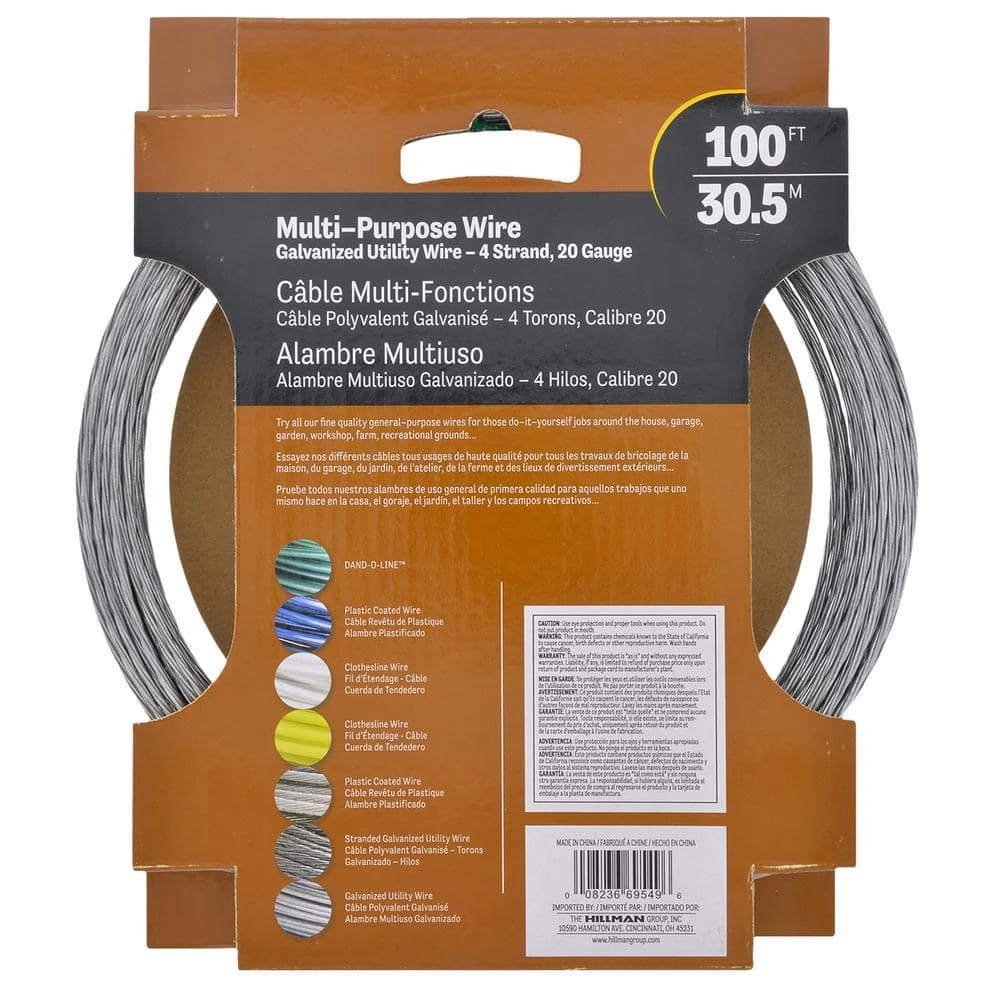 Hillman 100 ft. 100 lb. 20-Gauge Multi-Purpose Wire 5 Hillman 100 ft. 100 lb. 20-Gauge Multi-Purpose Wire - Image 3