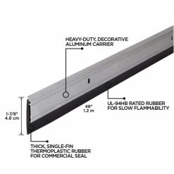M-D Building Products 48 in. Silver Aluminum and Thermoplastic Rubber Commercial Screw-on Door Sweep 8 M-D Building Products 48 in. Silver Aluminum and Thermoplastic Rubber Commercial Screw-on Door Sweep -Deals Hillman Store mill m d building products door sweeps 69604 40 1000