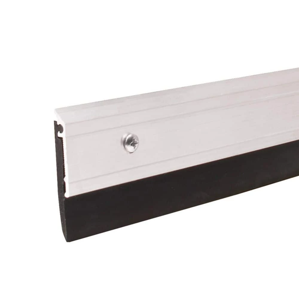 M-D Building Products 48 in. Silver Aluminum and Thermoplastic Rubber Commercial Screw-on Door Sweep 4 M-D Building Products 48 in. Silver Aluminum and Thermoplastic Rubber Commercial Screw-on Door Sweep - Image 2