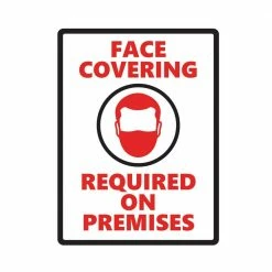 Hillman 4 in. x 6 in. Vinyl Sign Face Covering Required