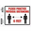 Hillman 4 in. x 6 in. Practice Social Distancing 6 ft. Sign -Deals Hillman Store red hillman safety signs 843864 64 1000