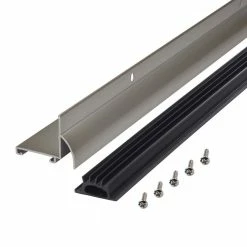 M-D Building Products 36 in. Satin Nickel Aluminum L-Shape Screw-on Under Door Seal -Deals Hillman Store satin nickel m d building products door bottoms 48998 a0 1000