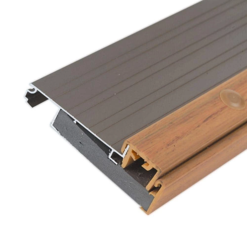 M-D Building Products 4-9/16 in. x 1-1/8 in. x 36 in. Satin Nickel Adjustable Aluminum Thermal Break Threshold 3 M-D Building Products 4-9/16 in. x 1-1/8 in. x 36 in. Satin Nickel Adjustable Aluminum Thermal Break Threshold