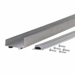 M-D Building Products 36 in. Silver Aluminum U-Shape Screw-on Under Door Seal -Deals Hillman Store silver m d building products door bottoms 05322 a0 1000
