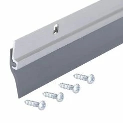 M-D Building Products 36 in. Silver Aluminum and Vinyl Standard Screw-on Door Sweep -Deals Hillman Store silver m d building products door sweeps 05090 1d 1000