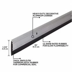 M-D Building Products 36 in. Silver Aluminum and Thermoplastic Rubber Commercial Screw-on Door Sweep -Deals Hillman Store silver m d building products door sweeps 68247 40 1000