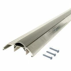 M-D Building Products 3-3/4 in. x 1-1/8 in. x 36 in. Silver Aluminum and Vinyl Heavy-Duty High-Profile Threshold -Deals Hillman Store silver m d building products thresholds 08029 44 1000