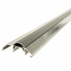 M-D Building Products 3-3/4 in. x 1-1/8 in. x 36 in. Silver Aluminum and Vinyl Heavy-Duty High-Profile Threshold