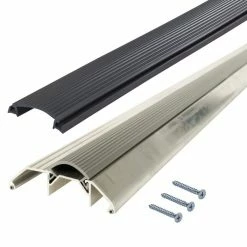 M-D Building Products 3-3/4 in. x 1-1/8 in. x 36 in. Silver Aluminum and Vinyl Heavy-Duty High-Profile Threshold -Deals Hillman Store silver m d building products thresholds 08029 fa 1000