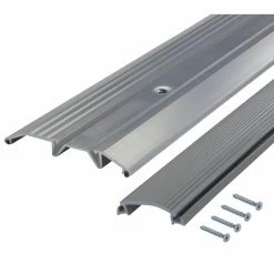 M-D Building Products 3-3/4 in. x 3/4 in. x 36 in. Silver Aluminum and Vinyl Heavy-Duty Low-Profile Threshold -Deals Hillman Store silver m d building products thresholds 08102 1f 1000