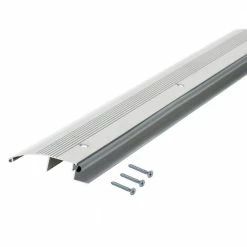 M-D Building Products 3-1/2 in. x 3/4 in. x 36 in. Silver Aluminum and Vinyl Low-Profile Outswing Door Threshold -Deals Hillman Store silver m d building products thresholds 08599 4f 1000