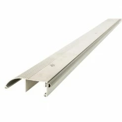 M-D Building Products 3-3/8 in. x 1 in. x 36 in. Silver Aluminum and Vinyl High-Profile Outswing Door Threshold