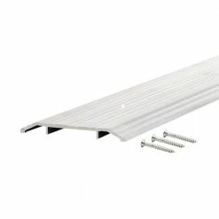 M-D Building Products 5 in. x 1/2 in. x 36 in. Silver Aluminum Commercial Flat-Profile Threshold