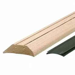 M-D Building Products High 3-1/2 in. x 23-1/2 in. Unfinished Hardwood Threshold with Flexible Vinyl Seal