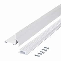 M-D Building Products 36 in. White Aluminum L-Shape Screw-on Under Door Seal -Deals Hillman Store white m d building products door bottoms 06395 40 1000