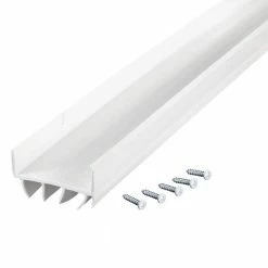 M-D Building Products 36 in. White Vinyl U-Shape Screw-on Under Door Seal -Deals Hillman Store white m d building products door bottoms 06528 a0 1000