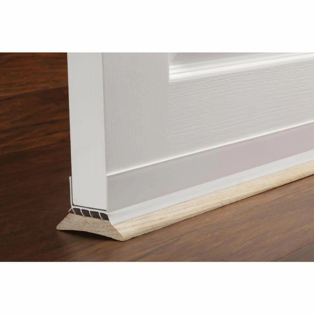 M-D Building Products 36 in. White Vinyl U-Shape Deny Slide-On Under Door Seal 4 M-D Building Products 36 in. White Vinyl U-Shape Deny Slide-On Under Door Seal - Image 2