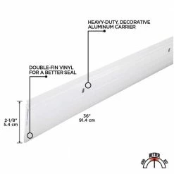 M-D Building Products 36 in. White Aluminum and Vinyl Heavy-duty Screw-on Door Sweep 11 M-D Building Products 36 in. White Aluminum and Vinyl Heavy-duty Screw-on Door Sweep -Deals Hillman Store white m d building products door sweeps 05769 40 1000