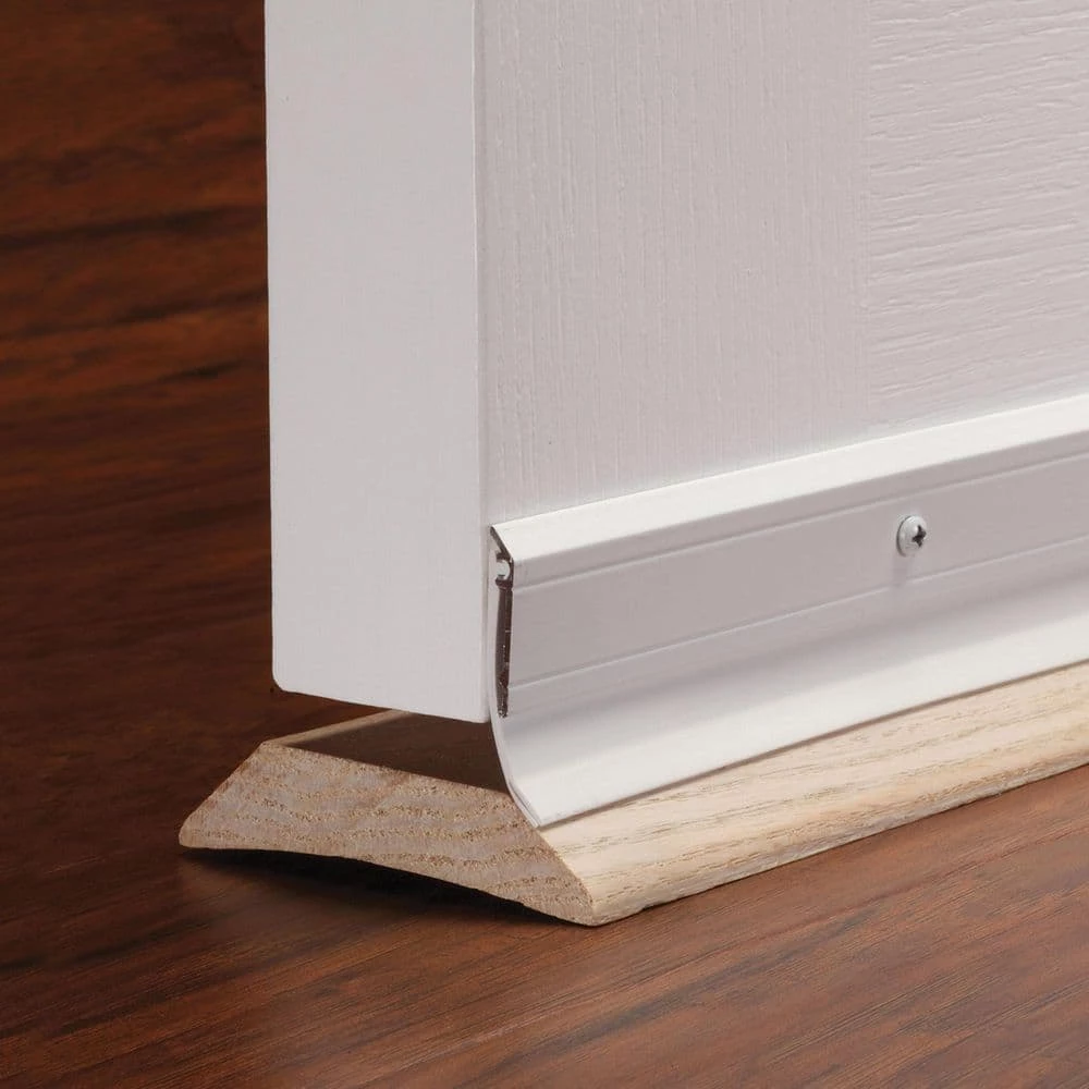 M-D Building Products 36 in. White Aluminum and Vinyl Heavy-duty Screw-on Door Sweep 8 M-D Building Products 36 in. White Aluminum and Vinyl Heavy-duty Screw-on Door Sweep - Image 6