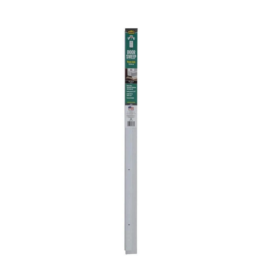 M-D Building Products 36 in. White Aluminum and Vinyl Heavy-duty Screw-on Door Sweep 9 M-D Building Products 36 in. White Aluminum and Vinyl Heavy-duty Screw-on Door Sweep - Image 7