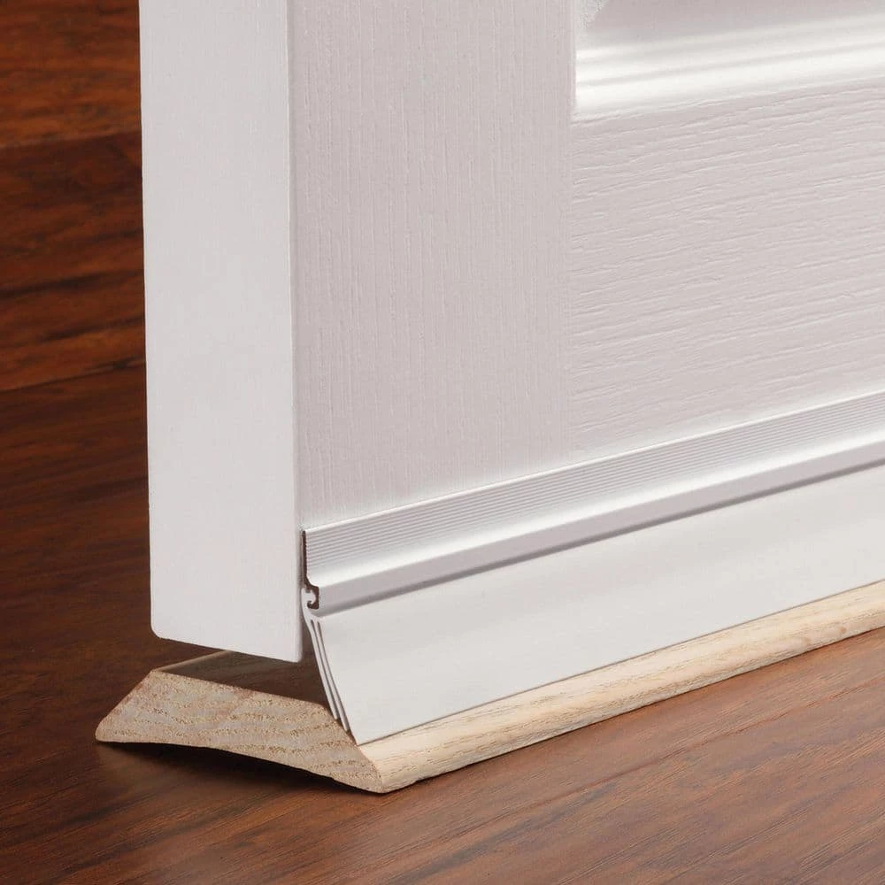 M-D Building Products 36 in. White Aluminum and Vinyl Cinch Self-adhesive Door Sweep 7 M-D Building Products 36 in. White Aluminum and Vinyl Cinch Self-adhesive Door Sweep - Image 5