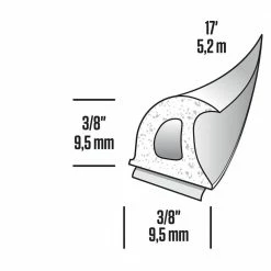 M-D Building Products 3/8 in. x 17 ft. White Silicone/Rubber Lifetime Weatherstrip for Extra Large Gaps -Deals Hillman Store white m d building products foam tapes 43846 1f 1000